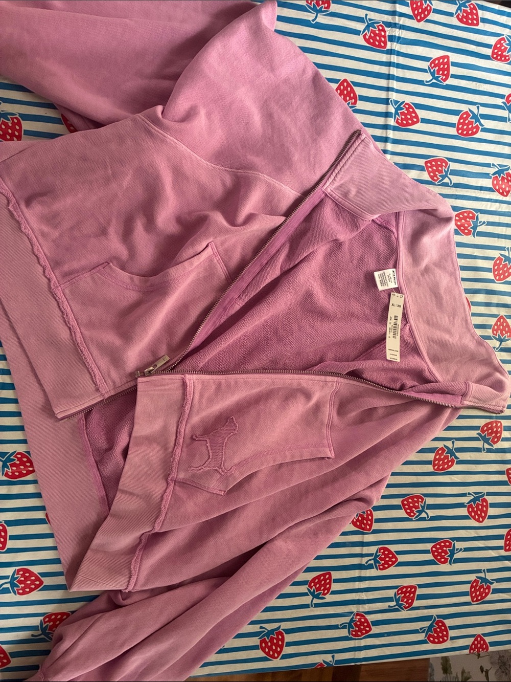PINK Victoria's Secret Lavender Zip-Up Hoodie Sweatshirt - Kids